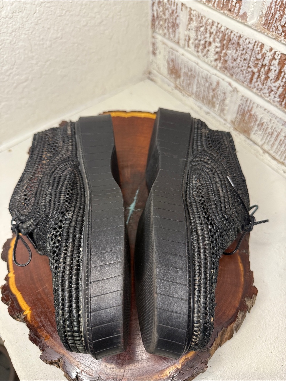 Robert Clergerie Raffia Platform Oxfords - Picture 5 of 11